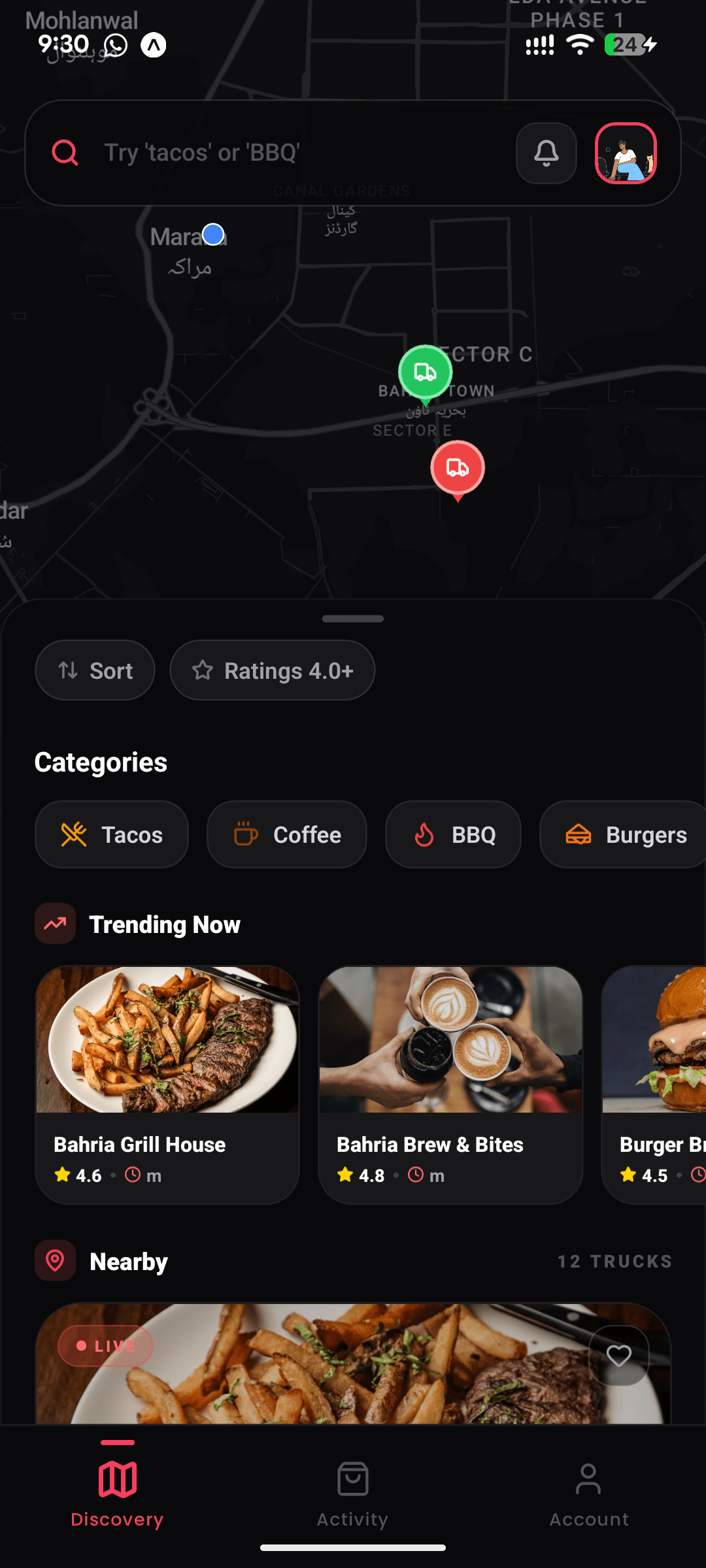 Live Vendor Map
